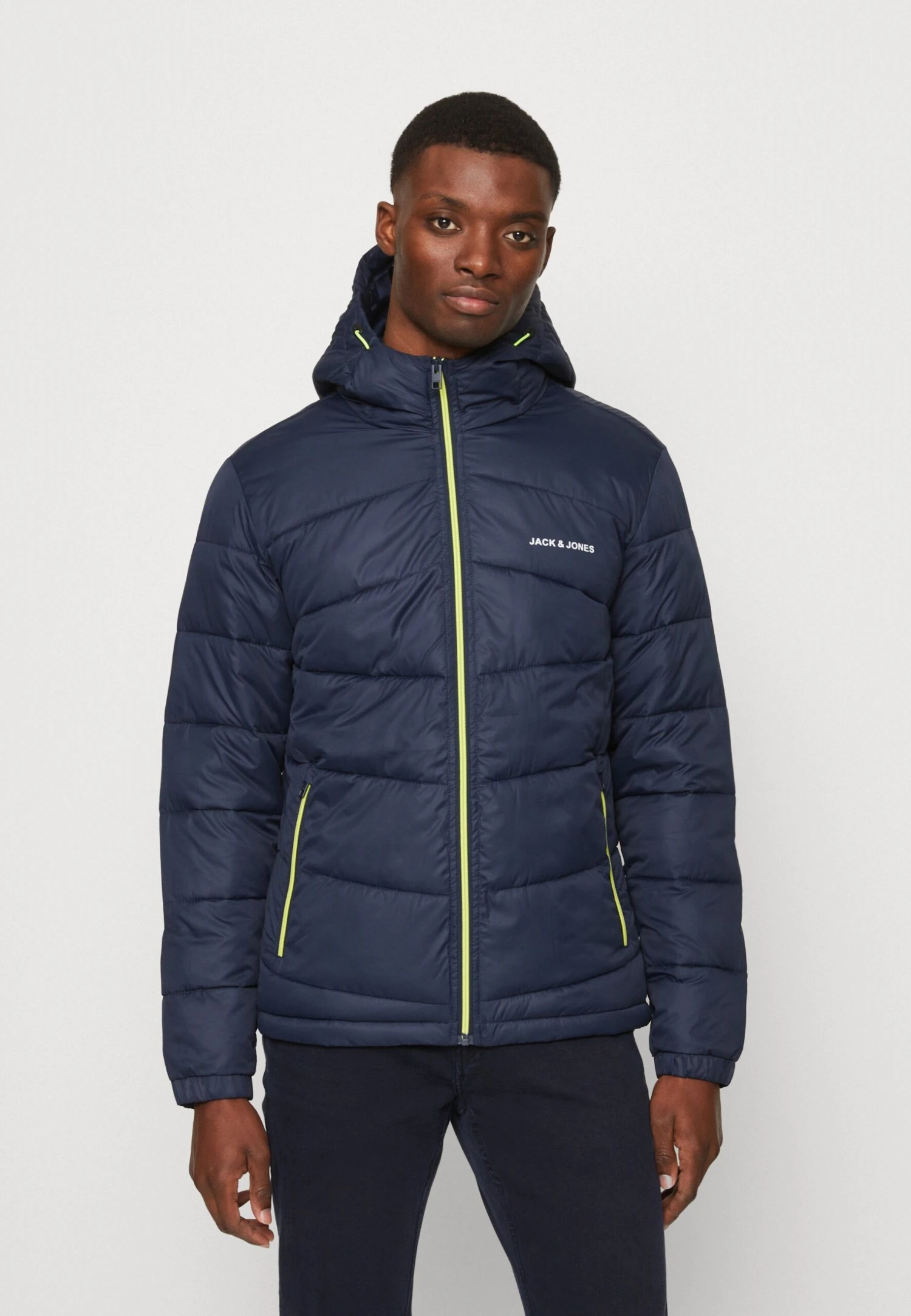 Jack & Jones JJGLOBUS LIGHT PUFFER - Kurtka Przejściowa - Navy Blazer