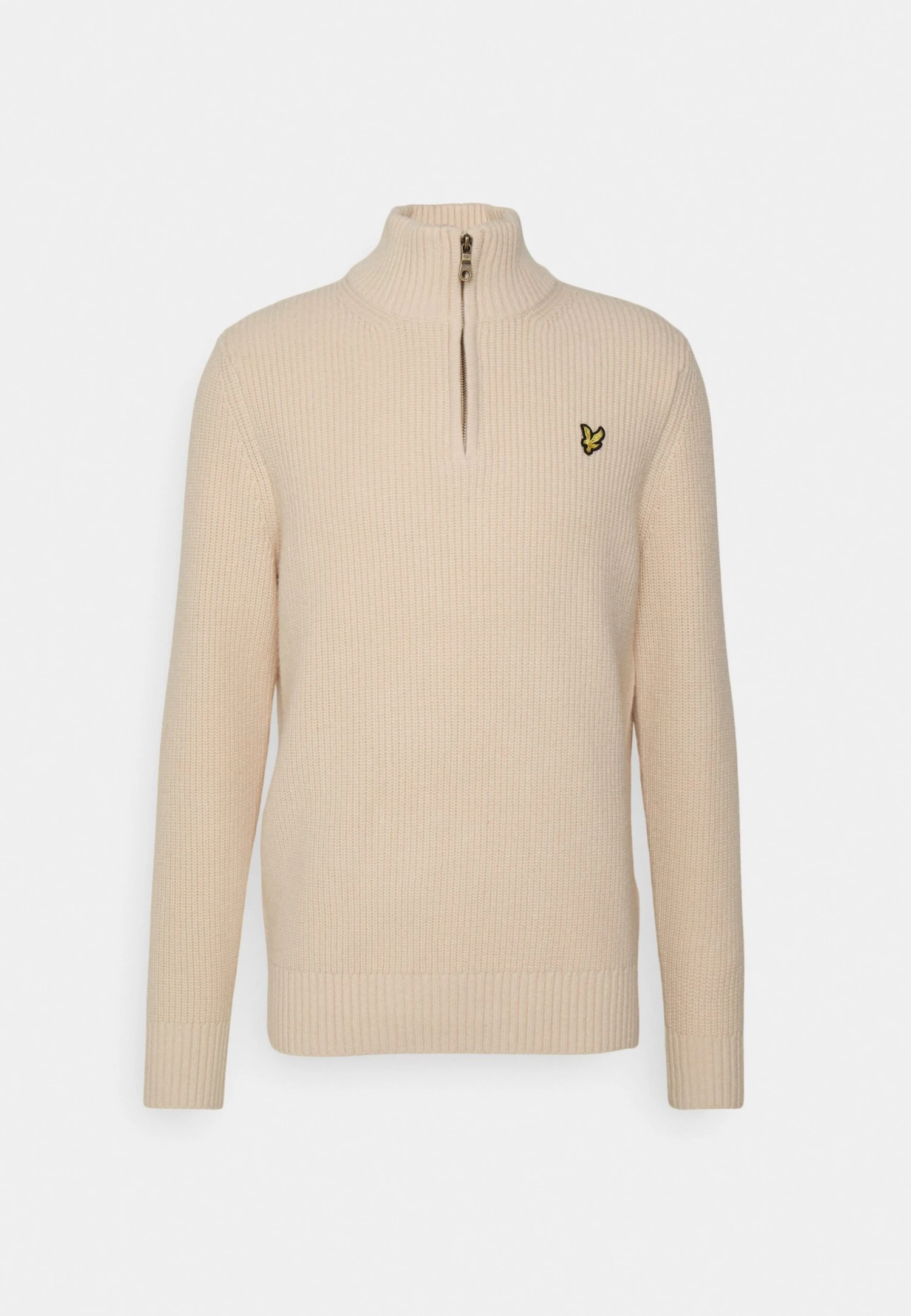 Lyle & Scott RIBBED QUARTER ZIP JUMPER - Sweter - Taupe