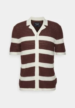 Abercrombie & Fitch BREEZY CROCHET SWOLO - Koszula - Brown