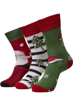 URBAN CLASSICS STRIPE SANTA CHRISTMAS 3-PACK - Skarpety - Multicolor