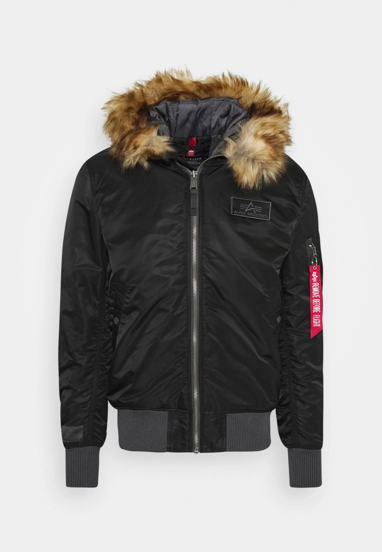 Alpha Industries HOODED - Kurtka Przejściowa - Black